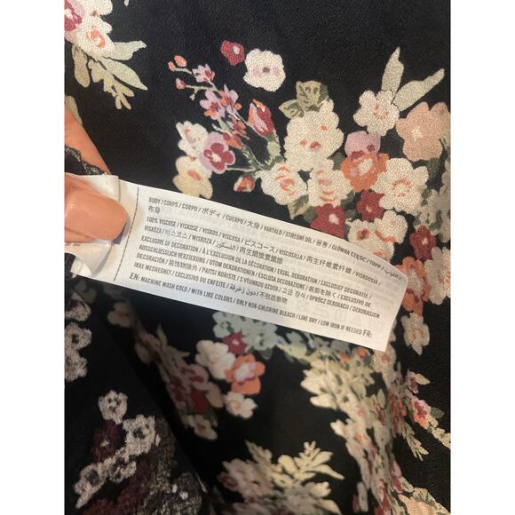 ABERCROMBIE & FITCH Midi Slip Dress Milkmaid Babydoll Moody Floral Size Small S - Picture 4 of 4